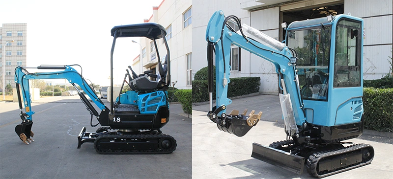Mini Excavator Canopy Height Comparison &mdash; Low Profile vs Full Cab