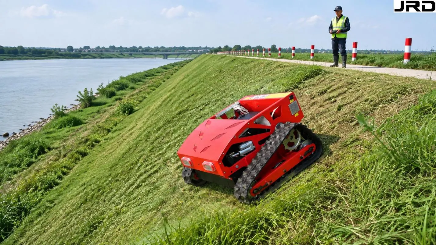 Flood Defence Embankment Vegetation Management with RC Mowers