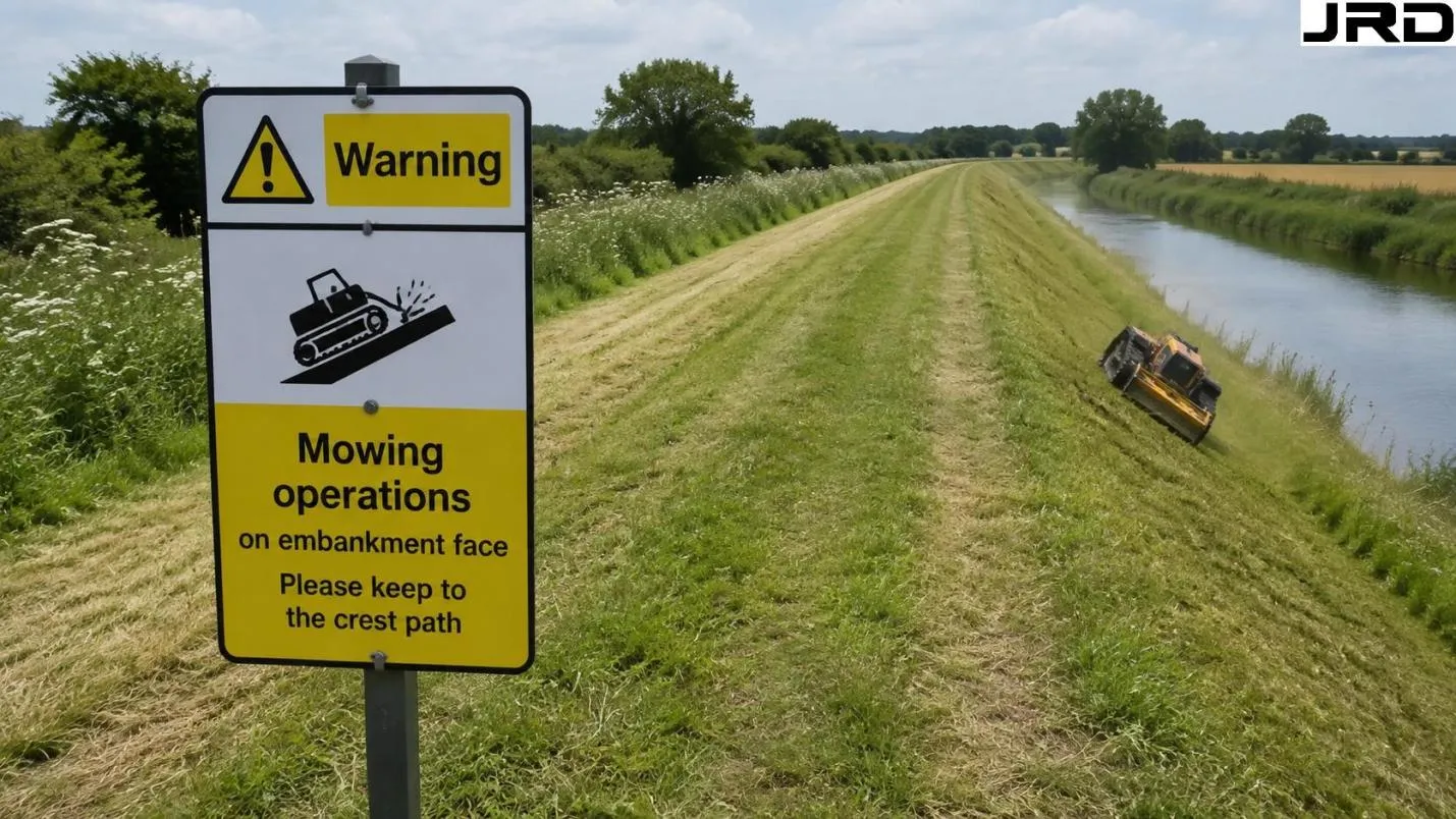 Flood Defence Embankment Vegetation Management with RC Mowers - detail image 2